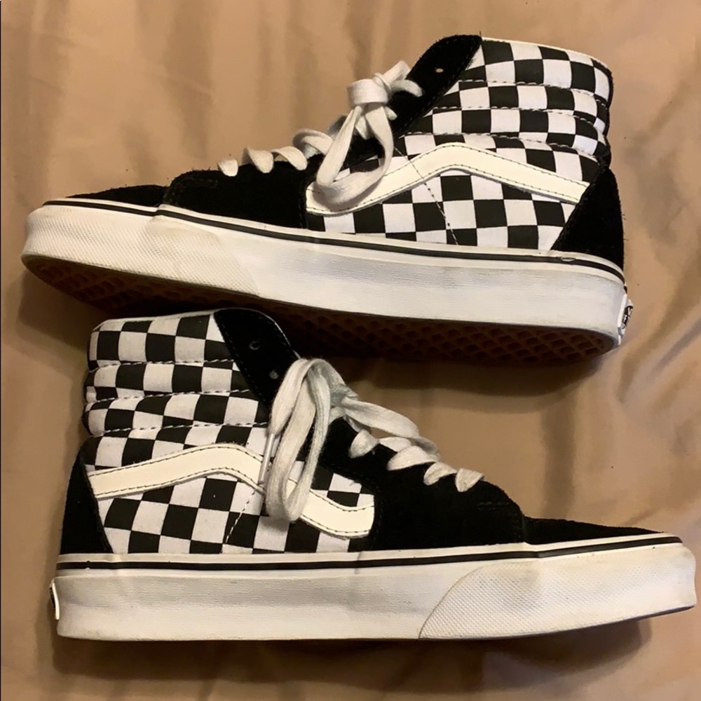 High Top Checkered Vans